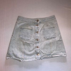 Light wash Blue Denim Skirt